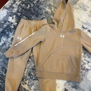 Under Armour Kids Brown Hoodie and Jogger Set
